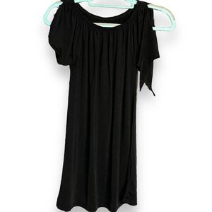 Westloop Tunic Blouse Womens Medium Black Slit Sleeve Gothic Grunge Academia Top
